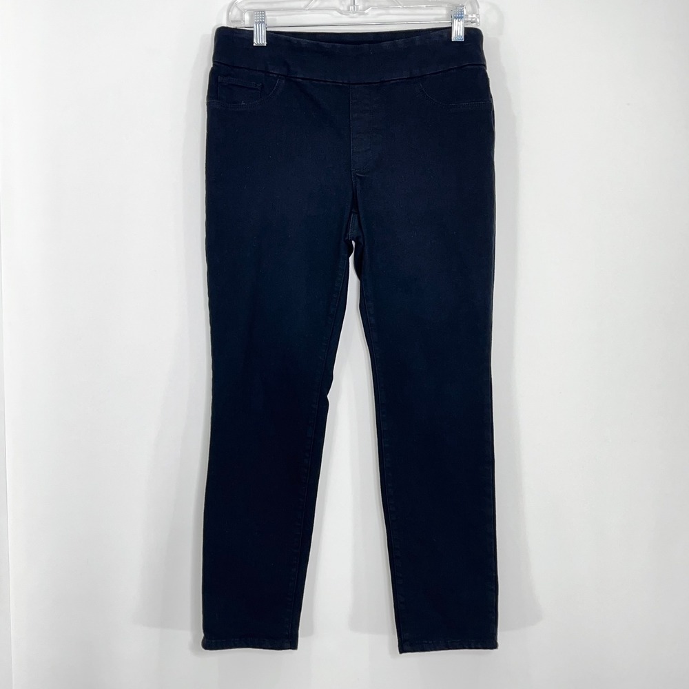 Chico's Women Black Pull On Jeggings Stretch Denim Pants Size 0.5P US 6P